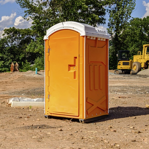 can i customize the exterior of the porta potties with my event logo or branding in Hinkley CA